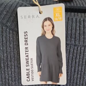 Nwt Serra Cable Sweater Dress Gray Size XL 16/18